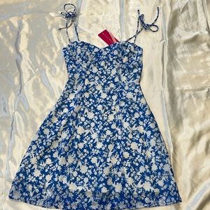 Penny Lane Blue Floral Print Mini dress